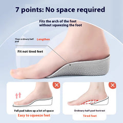 Seven-point Height Increasing Insole Female Invisible Not Tired Feet Not Collapse Small Artifact