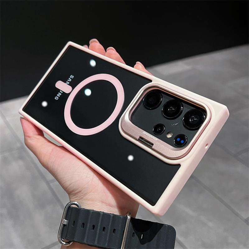 Magnetic Lens Frame Metal Bracket Phone Case