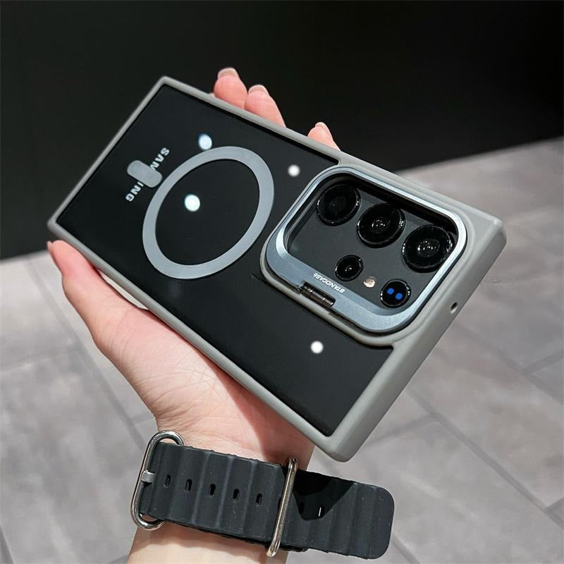 Magnetic Lens Frame Metal Bracket Phone Case