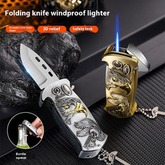 Multi-functional Metal Windproof Lighter Creative Knife