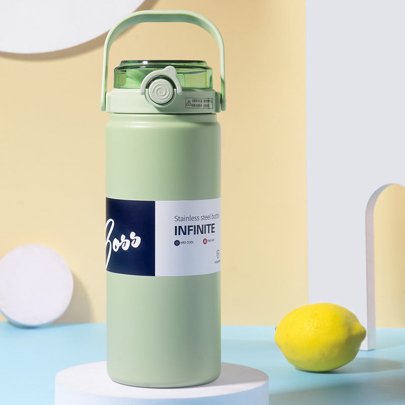 316 Stainless Steel Insulated Mug For Men And Women With Straw, Dual Purpose Drinking Cup, Large Capacity Portable Thermos