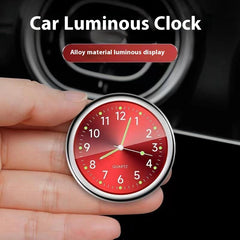 1pc Glow Decorative Clock Car Clock Mini Quartz Analog Car Dashboard Time Stick-On Clock Watch for Car Decoration Exclusive