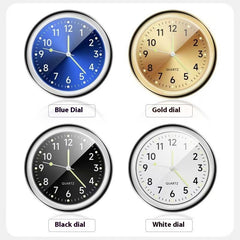 1pc Glow Decorative Clock Car Clock Mini Quartz Analog Car Dashboard Time Stick-On Clock Watch for Car Decoration Exclusive
