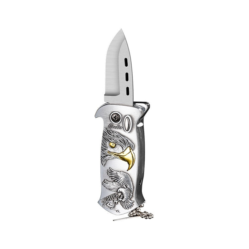Multi-functional Metal Windproof Lighter Creative Knife