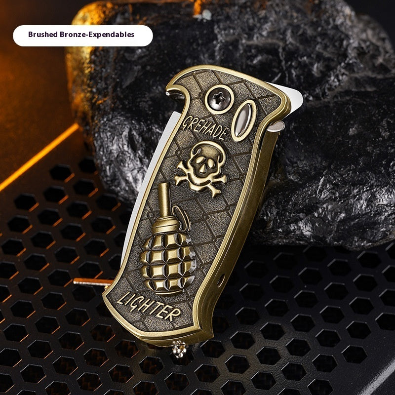 Multi-functional Metal Windproof Lighter Creative Knife