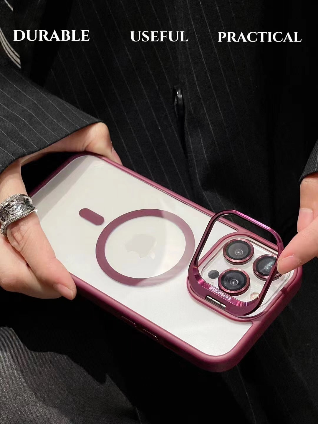 Phone Case Lens Protector Invisible Bracket With Magnetic Suction