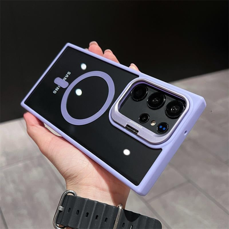 Magnetic Lens Frame Metal Bracket Phone Case