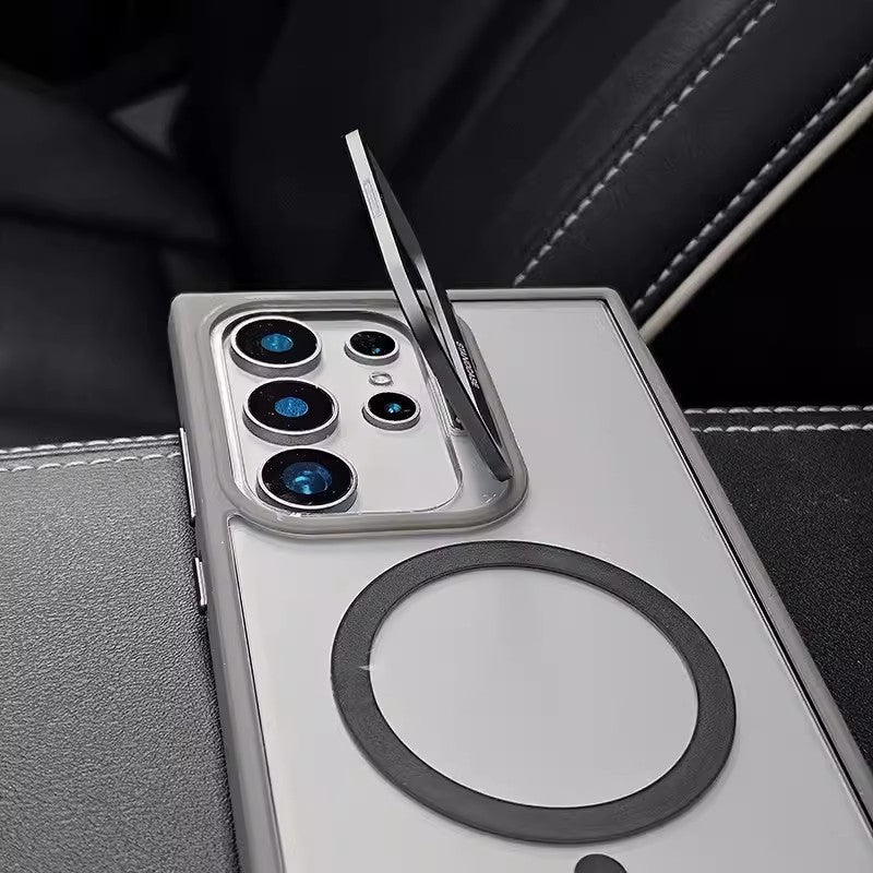 Magnetic Lens Frame Metal Bracket Phone Case