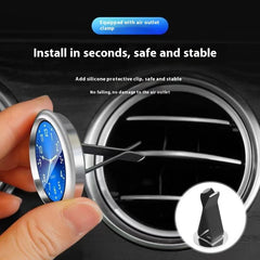 1pc Glow Decorative Clock Car Clock Mini Quartz Analog Car Dashboard Time Stick-On Clock Watch for Car Decoration Exclusive
