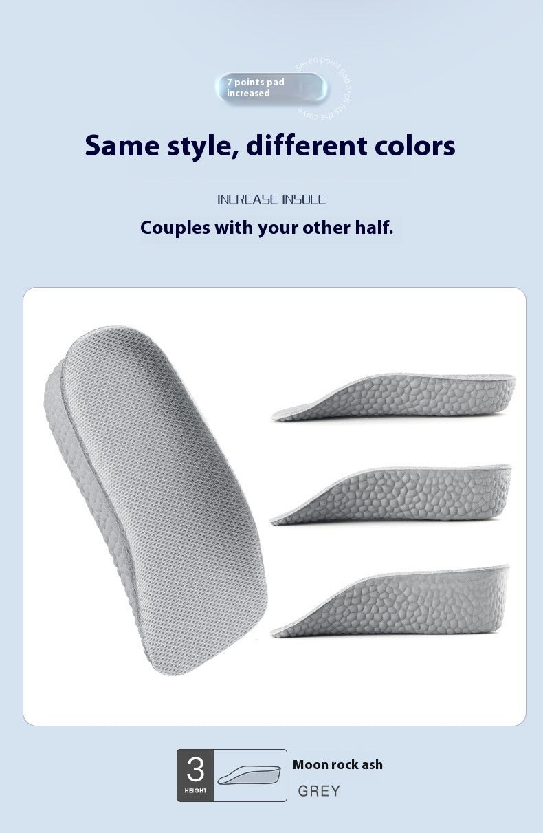 Seven-point Height Increasing Insole Female Invisible Not Tired Feet Not Collapse Small Artifact