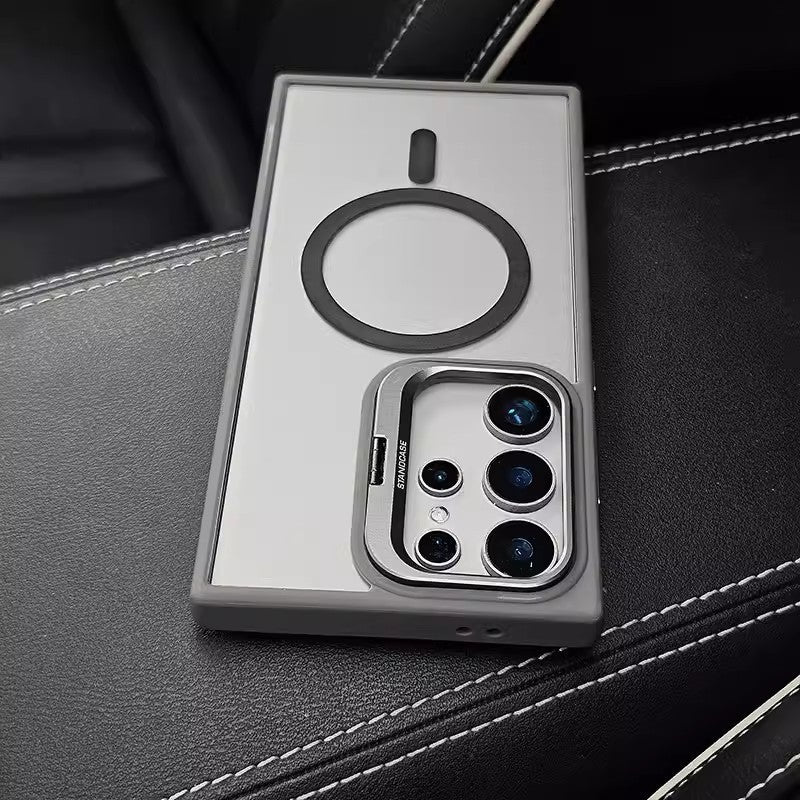 Magnetic Lens Frame Metal Bracket Phone Case