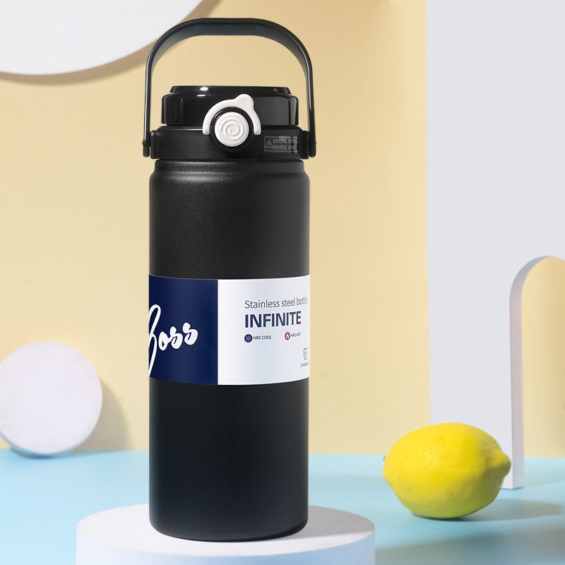 316 Stainless Steel Insulated Mug For Men And Women With Straw, Dual Purpose Drinking Cup, Large Capacity Portable Thermos